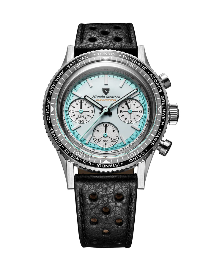 時計 RinQ Nivada Grenchen Chronoking Meca Quartz Racing Grey 87056Q10 Erkek