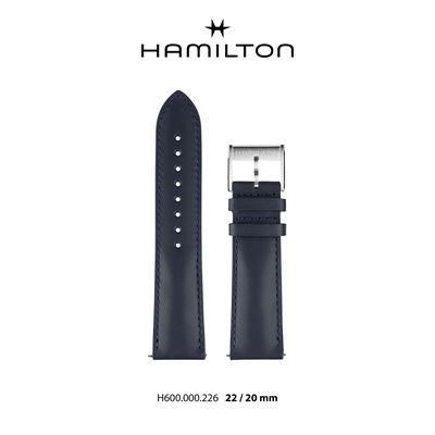 Hamilton H690000226 Lacivert Deri Kayış - 22 mm