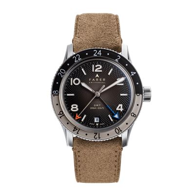 Farer GMT Bezel Nevada Mocha 38MM Otomatik Erkek Kol Saati