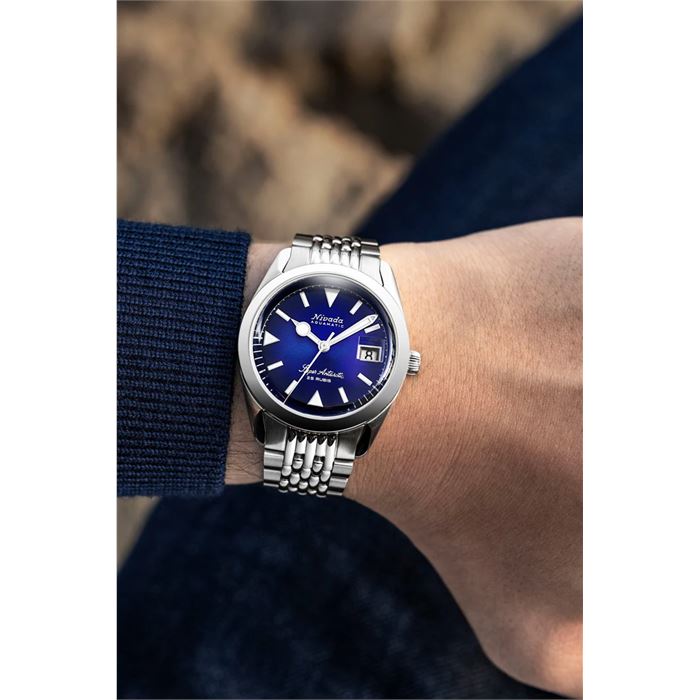 Nivada Grenchen Super Antarctic Blue 38mm 32076A04 Otomatik Erkek
