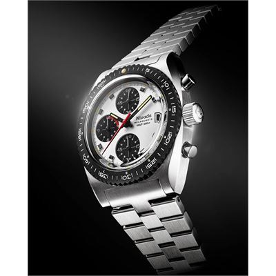 Nivada Grenchen Autochron Panda Mecaquartz Chronograph 77006Q45