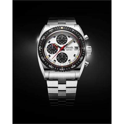 Nivada Grenchen Autochron Panda Mecaquartz Chronograph 77006Q45