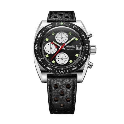 Nivada Grenchen Autochron Reverse Panda Mecaquartz Chronograph