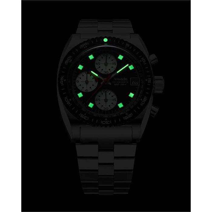 イケピー様完了 Nivada Grenchen Autochron Reverse Panda Mecaquartz Chronograph